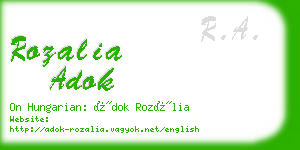 rozalia adok business card